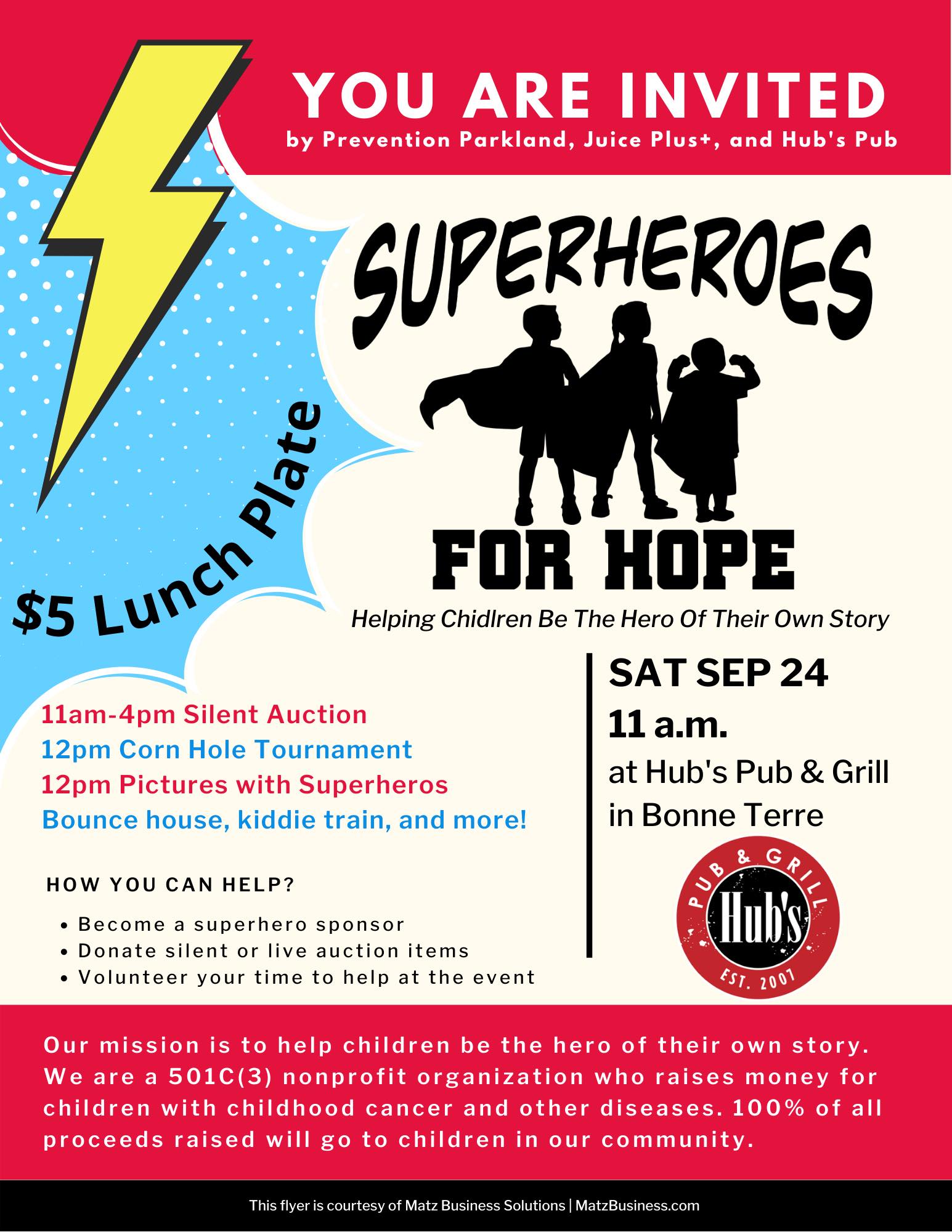 Special Superheroes for Kids Event